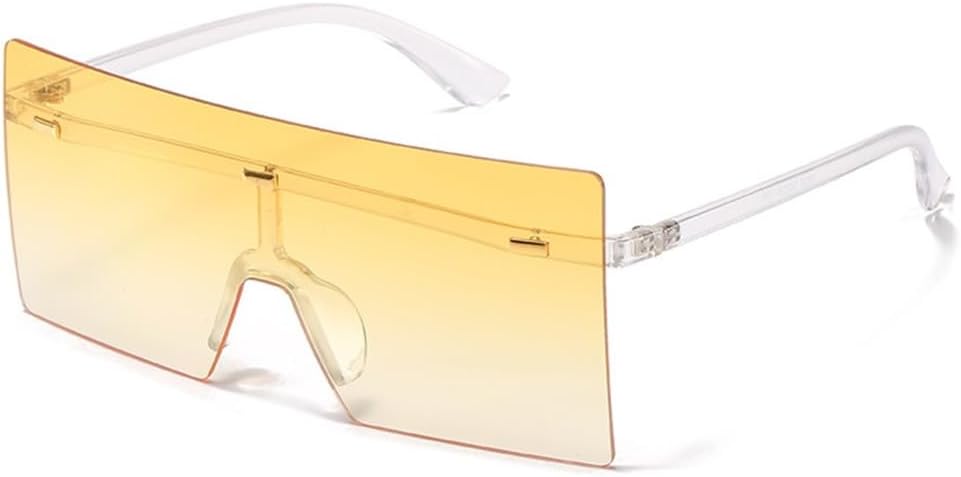 Большие солнцезащитные очки без оправы для женщин, прозрачные, с градиентным переходом, мужские солнцезащитные очки, женские очки с защитой от УФ-излучения UV400 LANGSER, Yellow
Большие солнцезащитные очки без оправы для женщин, прозрачные, с градиентным переходом, мужские солнцезащитные очки, женские очки с защитой от УФ-излучения UV400 LANGSER, Yellow