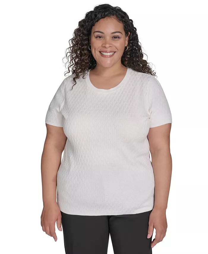 Текстурированный свитер с короткими рукавами больших размеров Calvin Klein, коричневый/бежевый
Текстурированный свитер с короткими рукавами больших размеров Calvin Klein, коричневый/бежевый