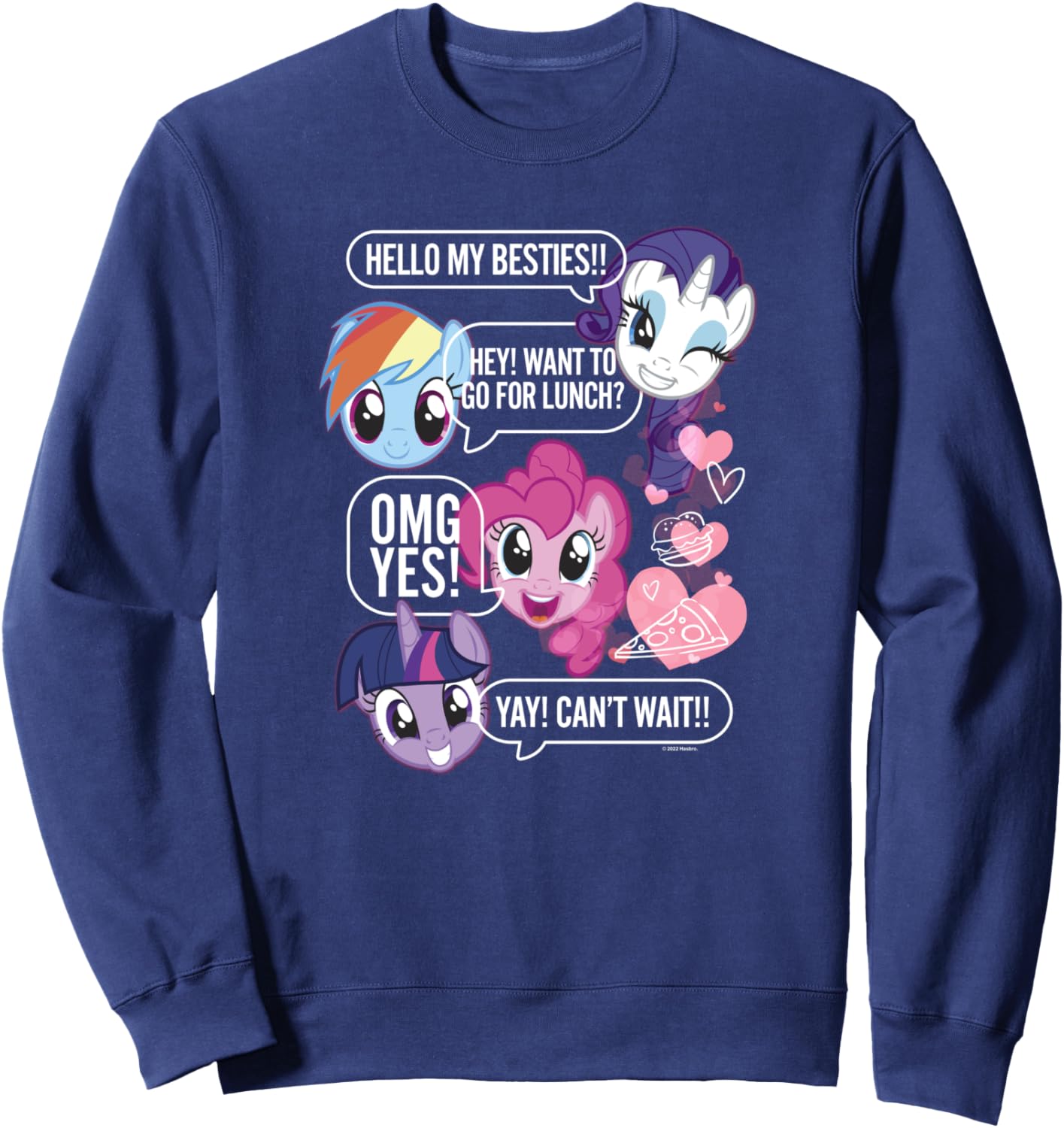 Толстовка с надписью «My Little Pony: Friendship Is Magic Group Bestie Chat», темно-синий
Толстовка с надписью «My Little Pony: Friendship Is Magic Group Bestie Chat», темно-синий