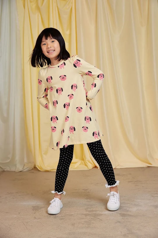 Детское платье с собачками Mini Rodini, желтый
Детское платье с собачками Mini Rodini, желтый