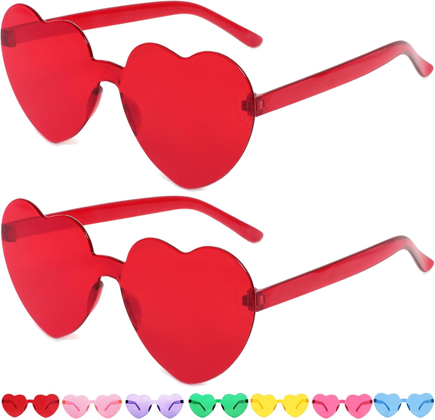 2 пары солнцезащитных очков в форме сердца, солнцезащитные очки в форме сердца для женщин на День святого Валентина, модные очки без оправы, красочные сувениры для рейв-вечеринки ayigu, Red, Red
2 пары солнцезащитных очков в форме сердца, солнцезащитные очки в форме сердца для женщин на День святого Валентина, модные очки без оправы, красочные сувениры для рейв-вечеринки ayigu, Red, Red