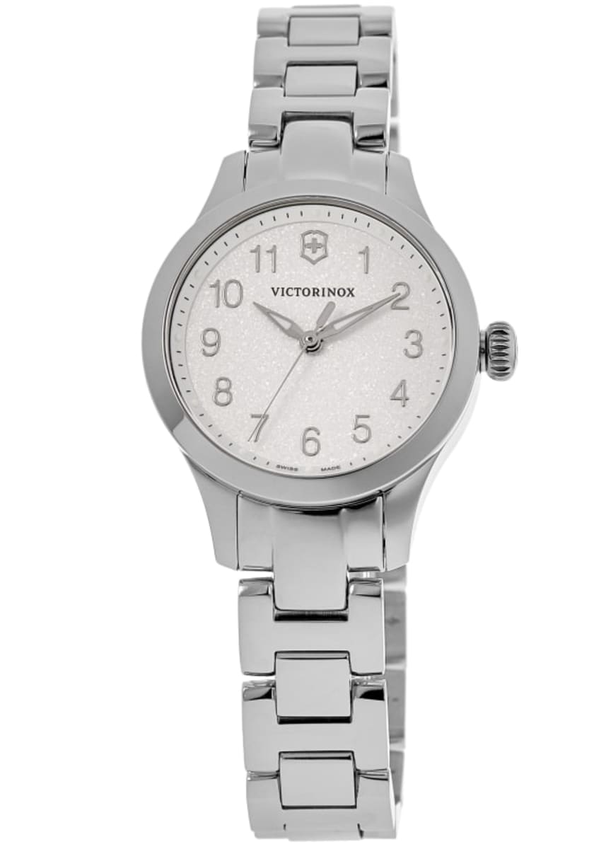 Victorinox Swiss Army Alliance XS кварцевые женские часы с жемчужно-белым циферблатом из стали 241840
Victorinox Swiss Army Alliance XS кварцевые женские часы с жемчужно-белым циферблатом из стали 241840