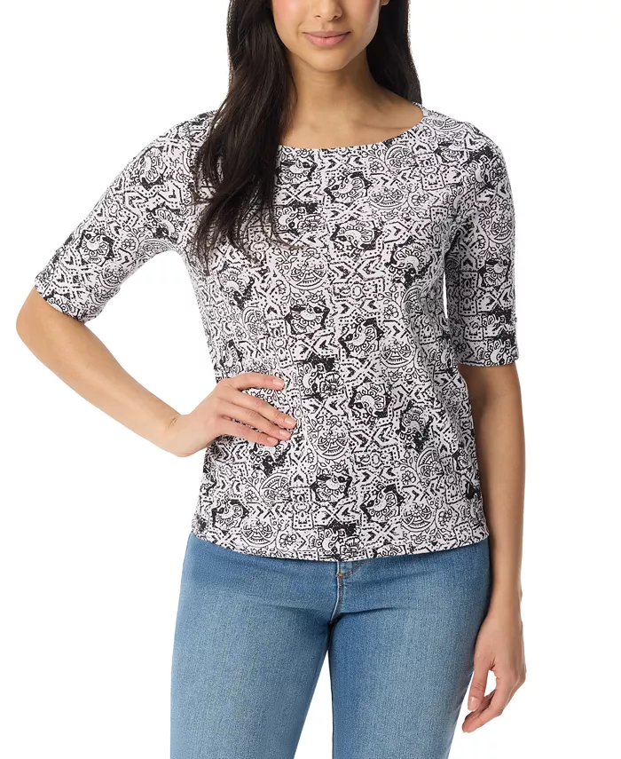 Женская футболка Alanis с принтом и манжетами на рукавах Gloria Vanderbilt, белый
Женская футболка Alanis с принтом и манжетами на рукавах Gloria Vanderbilt, белый