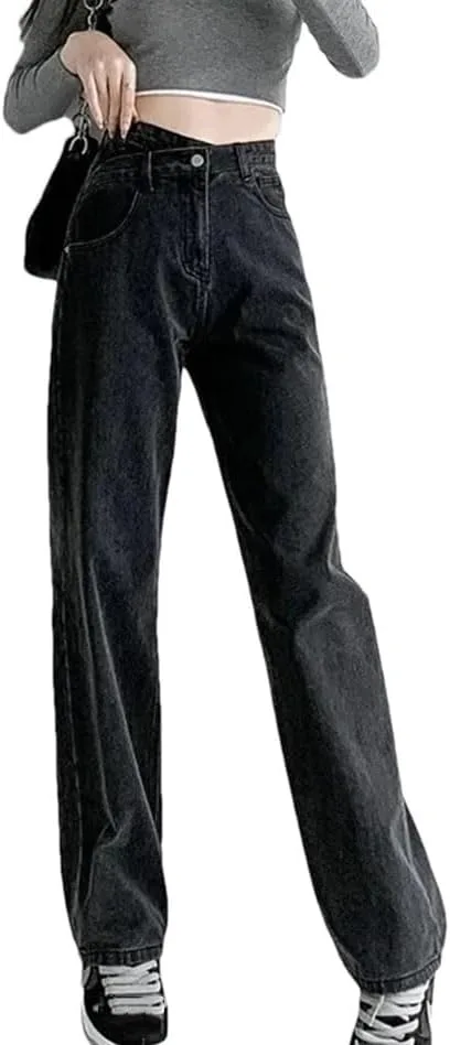 Женские джинсы Vintage High Waisted с прямыми широкими штанинами
Женские джинсы Vintage High Waisted с прямыми широкими штанинами