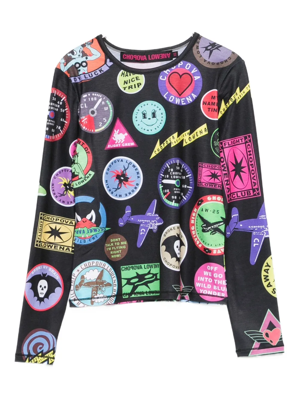 Лонгслив с графичным принтом Chopova Lowena, черный
Лонгслив с графичным принтом Chopova Lowena, черный