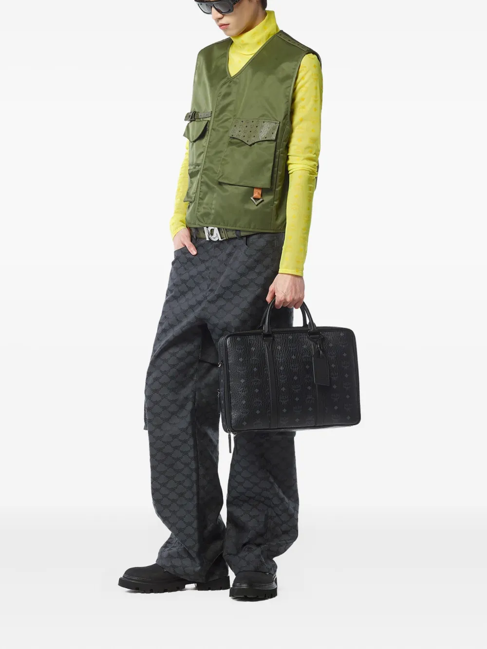 Портфель Visetos с монограммой MCM, черный
Портфель Visetos с монограммой MCM, черный