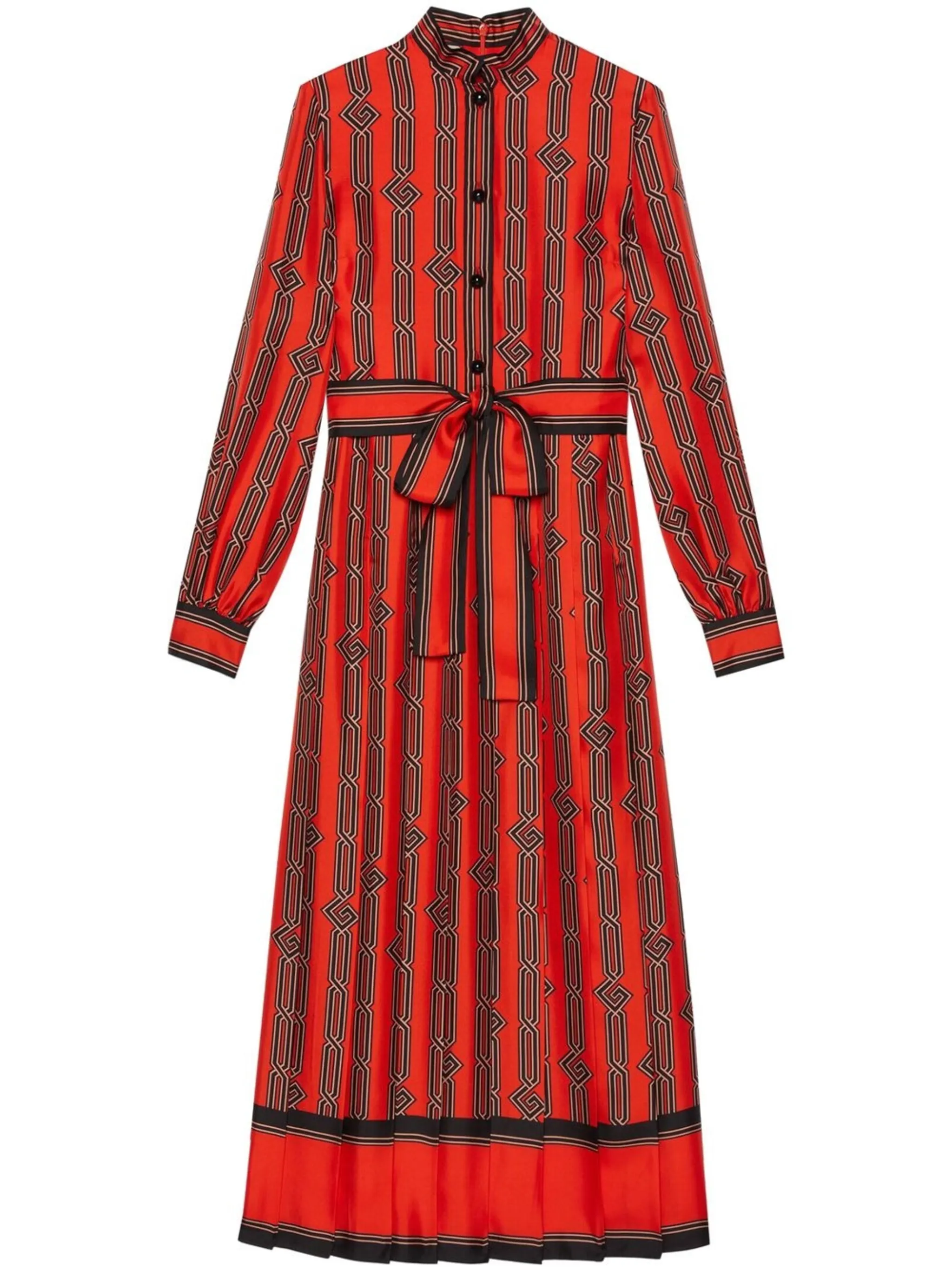 Шелковое платье с принтом Gucci, оранжевый
Шелковое платье с принтом Gucci, оранжевый