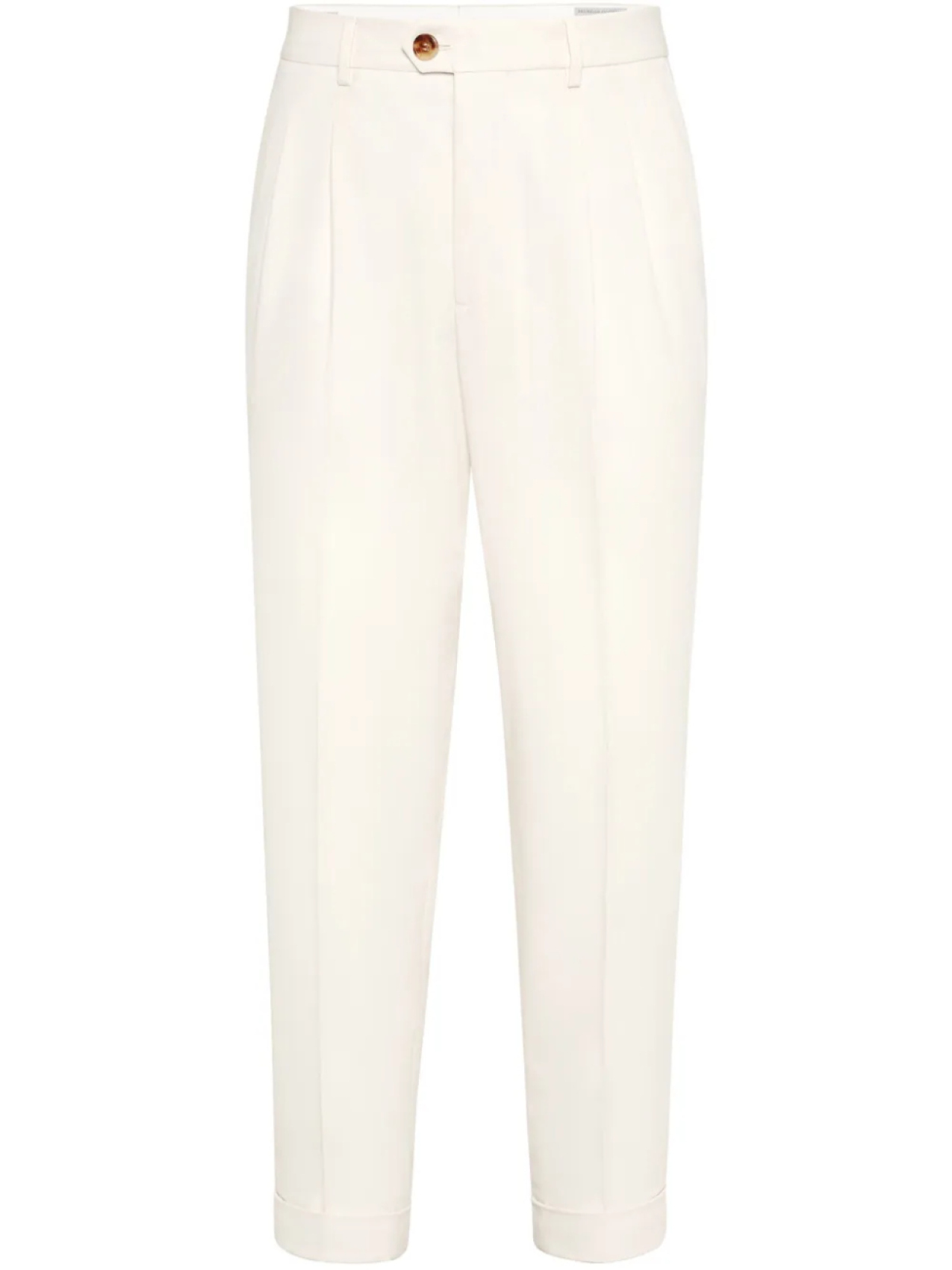 Брюки со складками Brunello Cucinelli, белый 
Брюки со складками Brunello Cucinelli, белый