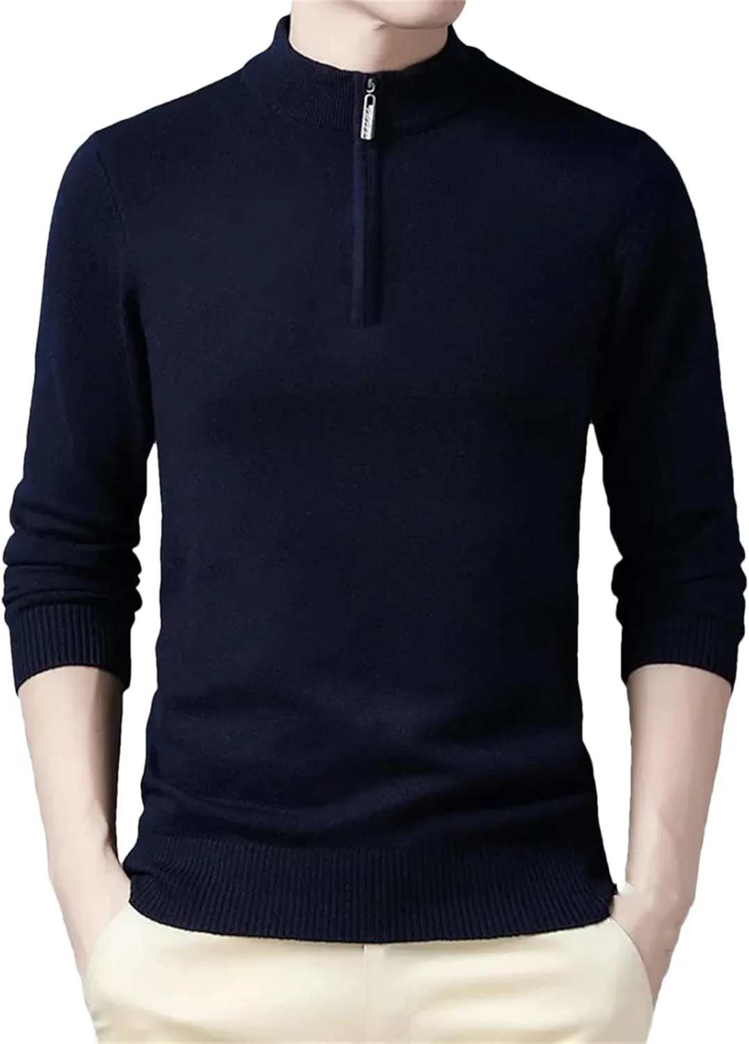 Мужской свитер-полузип Slim Fit
Мужской свитер-полузип Slim Fit