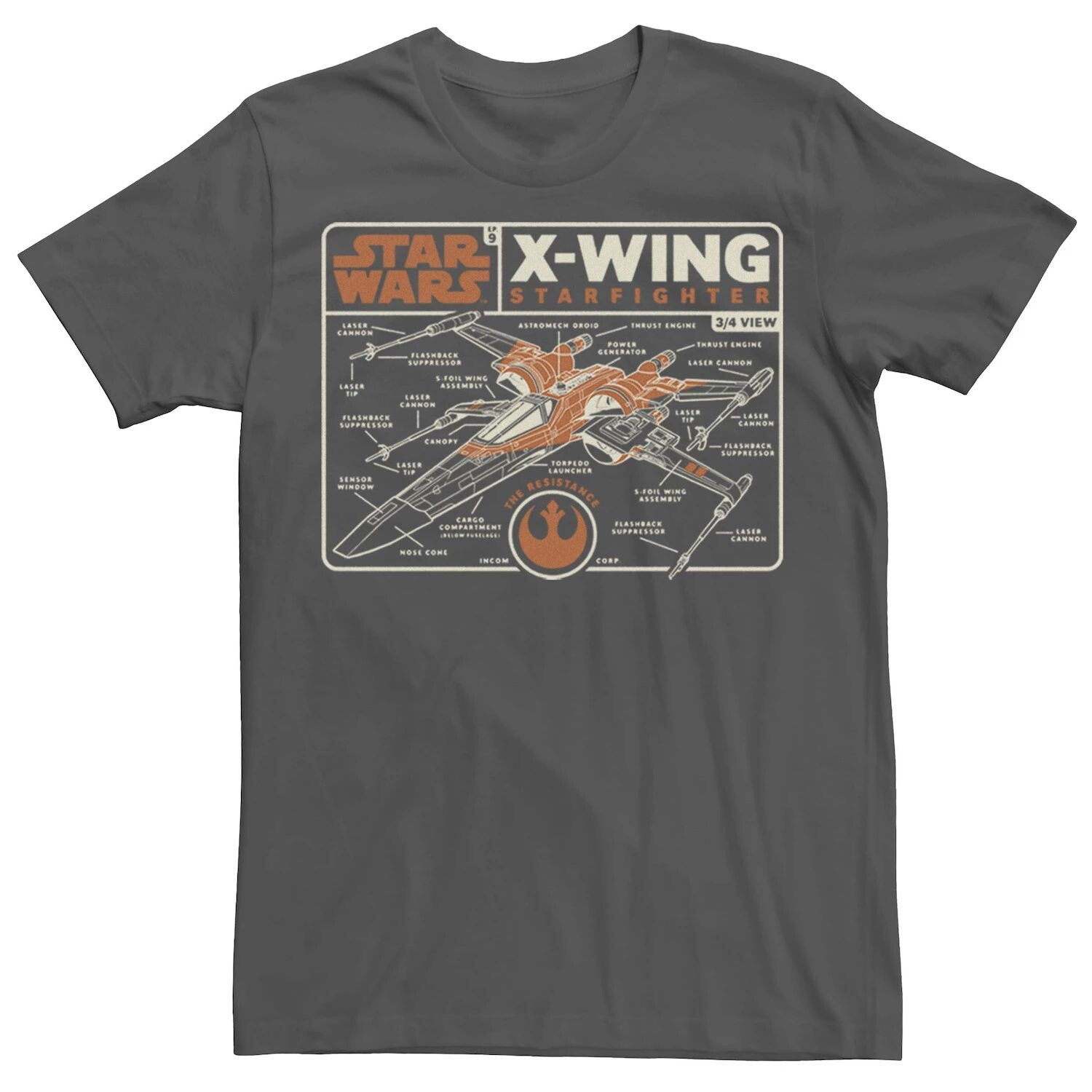 Мужская футболка The Rise of Skywalker X-Wing Schematic Frame Tee Star Wars
Мужская футболка The Rise of Skywalker X-Wing Schematic Frame Tee Star Wars