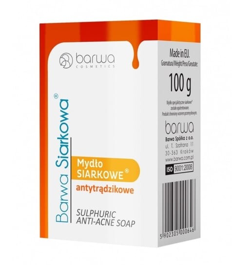 Сера, специализированное серное мыло, 100 г Barwa
Сера, специализированное серное мыло, 100 г Barwa