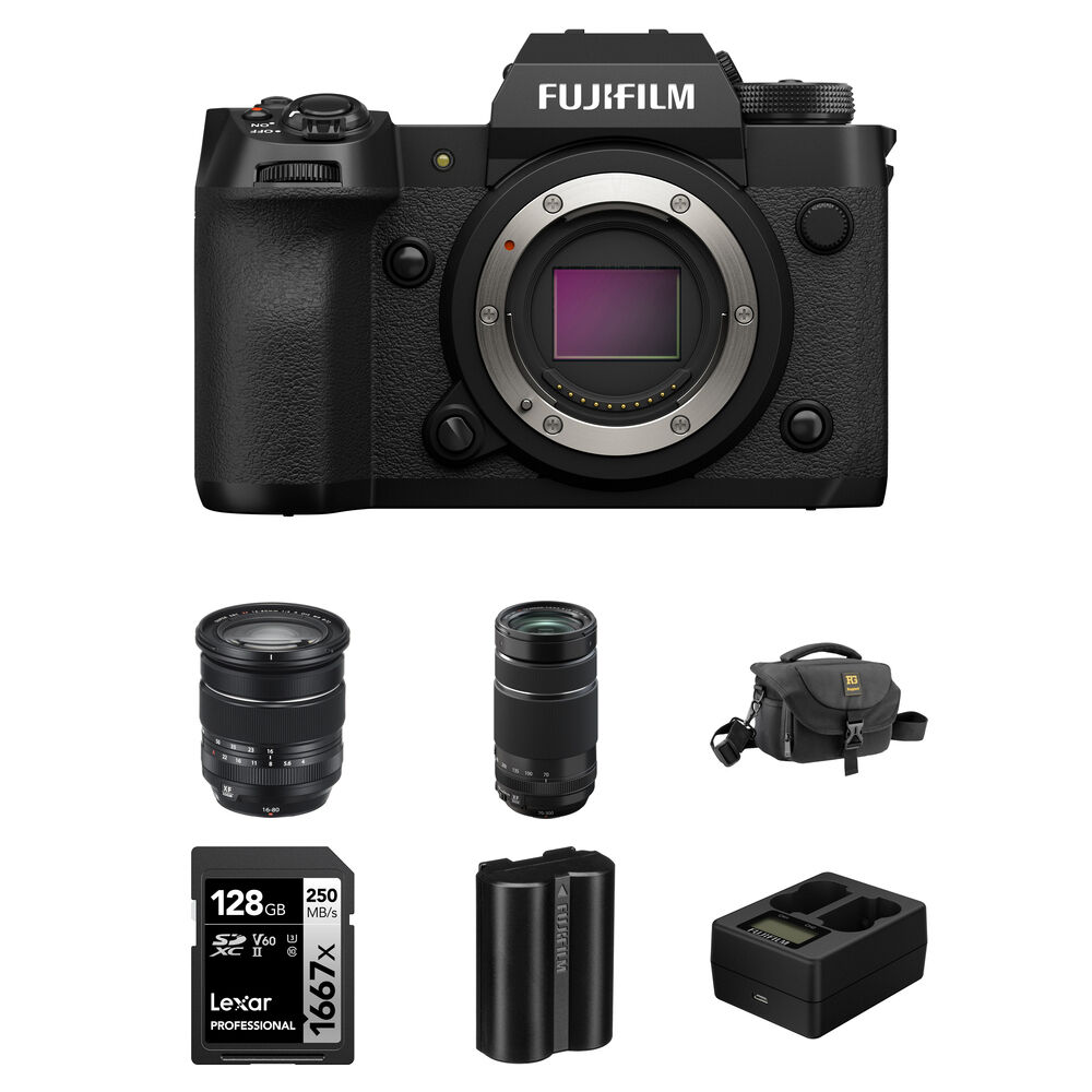 Беззеркальная камера FUJIFILM X-H2 Mirrorless Camera with 16-80mm and 70-300mm Lenses
Беззеркальная камера FUJIFILM X-H2 Mirrorless Camera with 16-80mm and 70-300mm Lenses