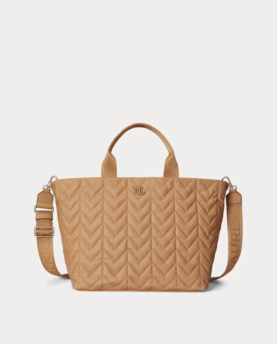 Большая женская стеганая сумка-тоут Stevie из нейлона Lauren, бежевый
Большая женская стеганая сумка-тоут Stevie из нейлона Lauren, бежевый