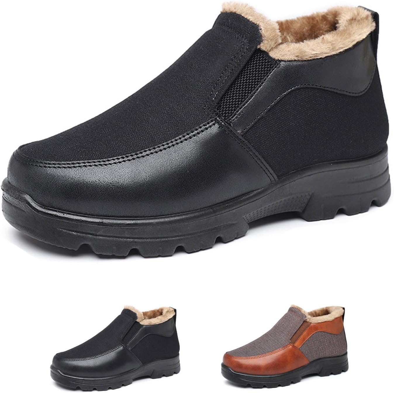 Мужские зимние повседневные теплые ортопедические ботинки, зимние туфли-лоферы на меху без шнуровки, зимняя уличная обувь с противоскользящей подошвой для вождения и прогулок Ghtrhsb, черный
Мужские зимние повседневные теплые ортопедические ботинки, зимние туфли-лоферы на меху без шнуровки, зимняя уличная обувь с противоскользящей подошвой для вождения и прогулок Ghtrhsb, черный