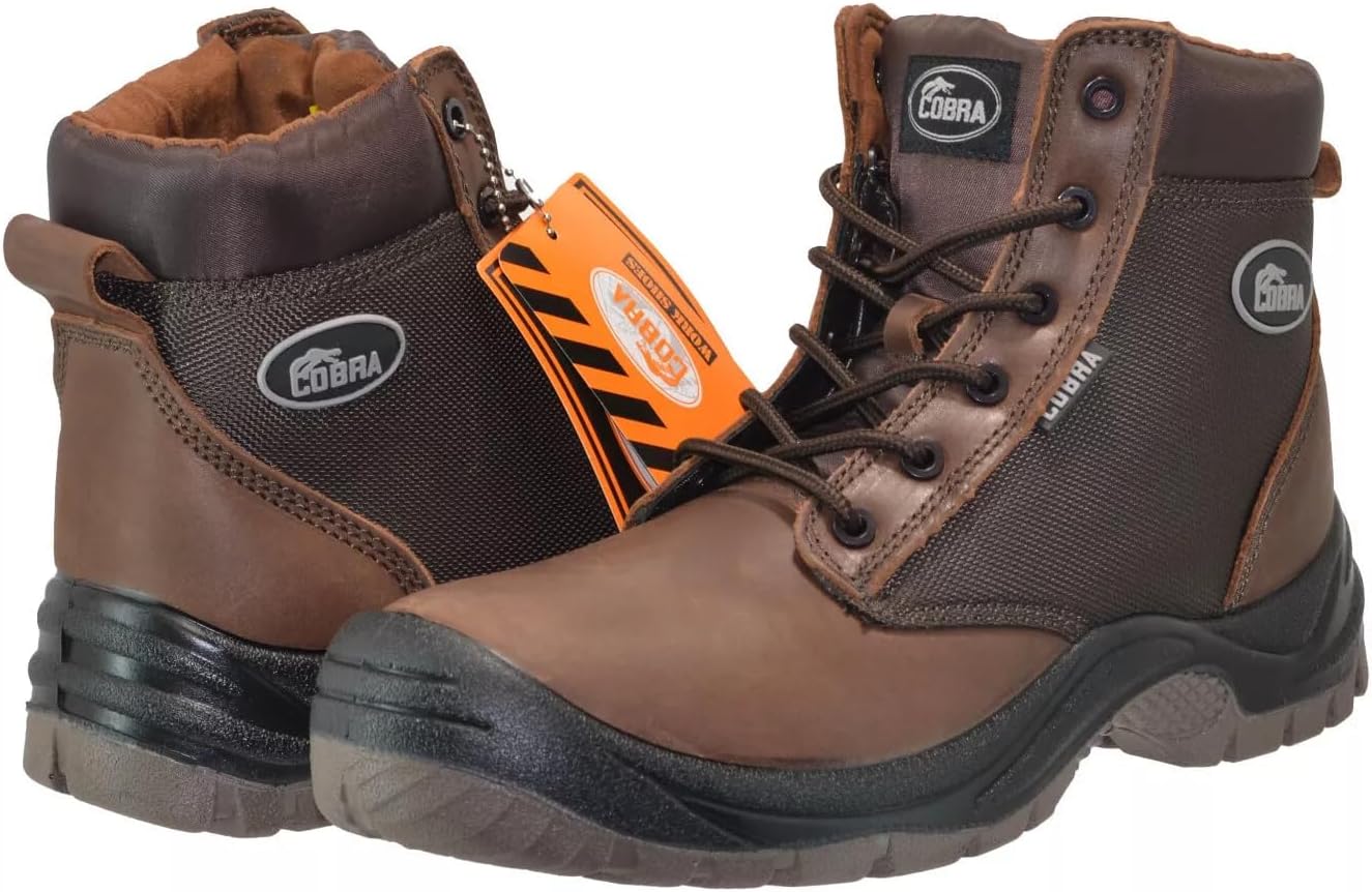 Ботинки с мягким носком для мужчин Cobra Boot, мужская промышленная и строительная обувь, удобные, противоскользящие защитные ботинки Cobra Plus, коричневый
Ботинки с мягким носком для мужчин Cobra Boot, мужская промышленная и строительная обувь, удобные, противоскользящие защитные ботинки Cobra Plus, коричневый