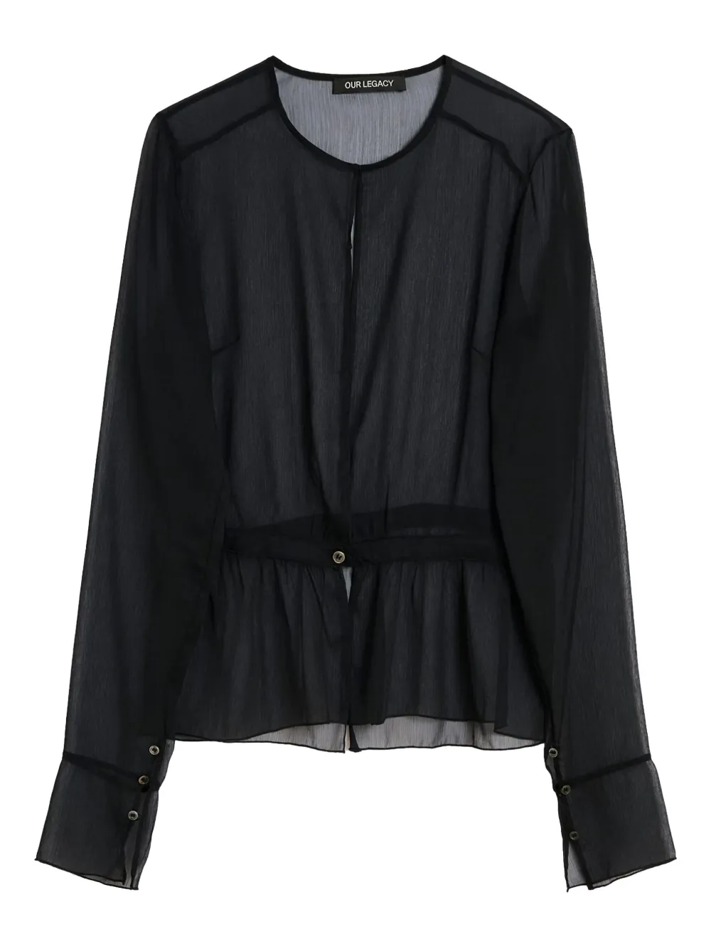 Блузка с баской Our Legacy, черный
Блузка с баской Our Legacy, черный