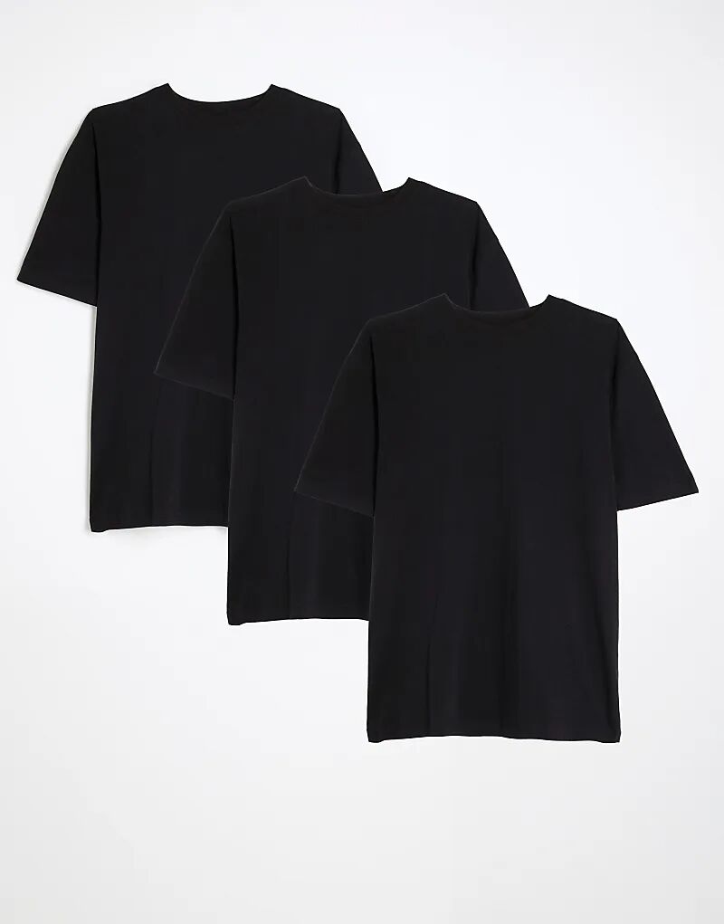 Стандартная упаковка из 3 футболок с коротким рукавом черного цвета (x3) River Island
Стандартная упаковка из 3 футболок с коротким рукавом черного цвета (x3) River Island