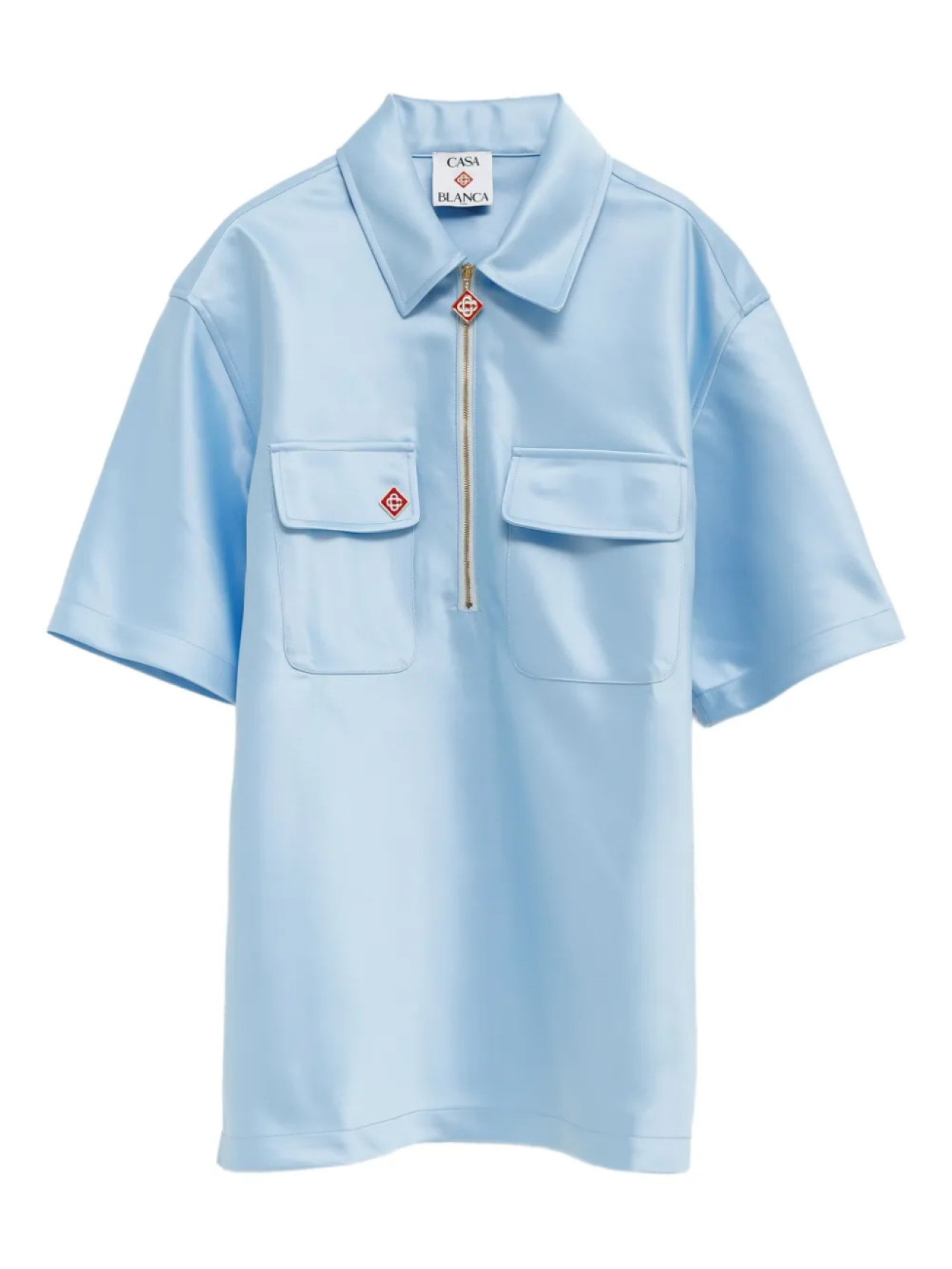 Атласная рубашка на молнии Casablanca, синий
Атласная рубашка на молнии Casablanca, синий