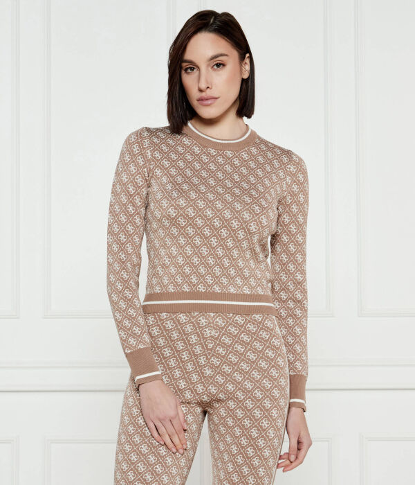 Джемпер женский Guess Jeans с фирменным принтом короткий, бежевый
Джемпер женский Guess Jeans с фирменным принтом короткий, бежевый