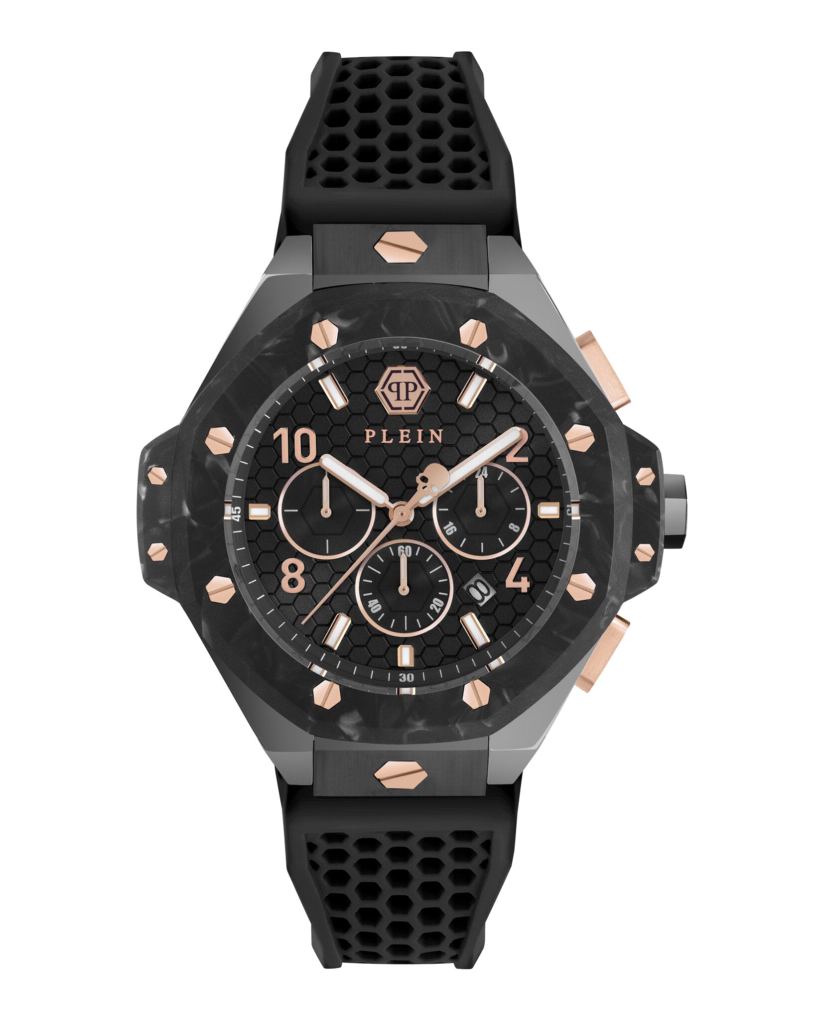 Часы Plein Chrono Royal из силикона PHILIPP PLEIN, черный/черный/черный 
Часы Plein Chrono Royal из силикона PHILIPP PLEIN, черный/черный/черный