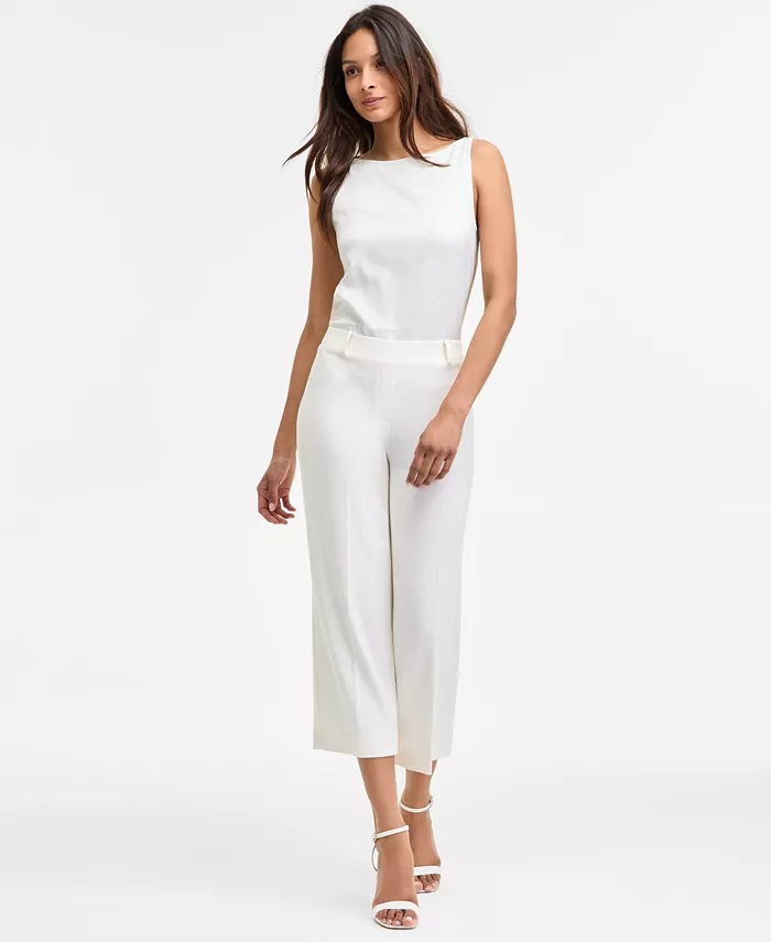 Женские укороченные брюки-кюлоты на резинке Anne Klein, белый
Женские укороченные брюки-кюлоты на резинке Anne Klein, белый