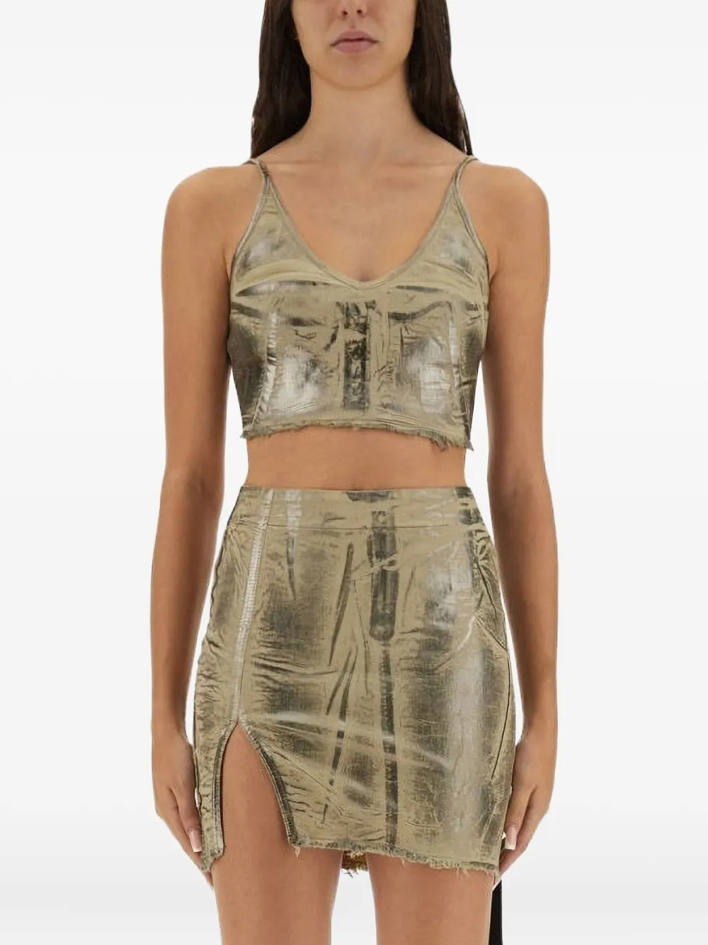 Топ на бретельках-спагетти Rick Owens Drkshdw, бежевый
Топ на бретельках-спагетти Rick Owens Drkshdw, бежевый