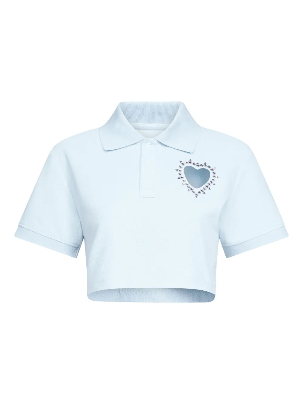 Укороченная рубашка поло с кристаллами AREA, синий
Укороченная рубашка поло с кристаллами AREA, синий