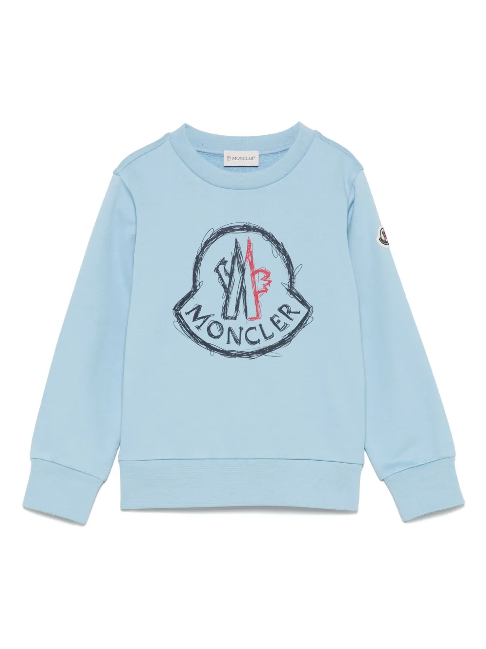Толстовка с логотипом Moncler Enfant, синий 
Толстовка с логотипом Moncler Enfant, синий