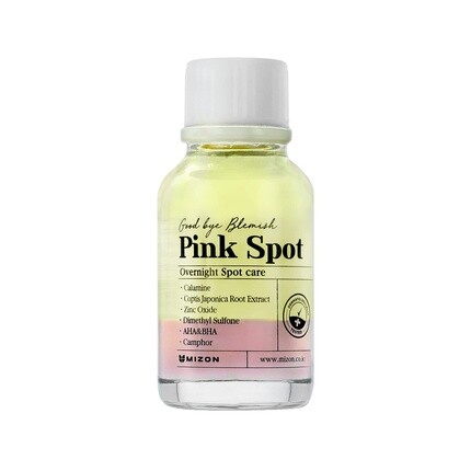 Good Bye Blemish Pink Spot Ночной уход за пятнами с каламином, камфорой, ага и бха, 19 мл, Mizon
Good Bye Blemish Pink Spot Ночной уход за пятнами с каламином, камфорой, ага и бха, 19 мл, Mizon