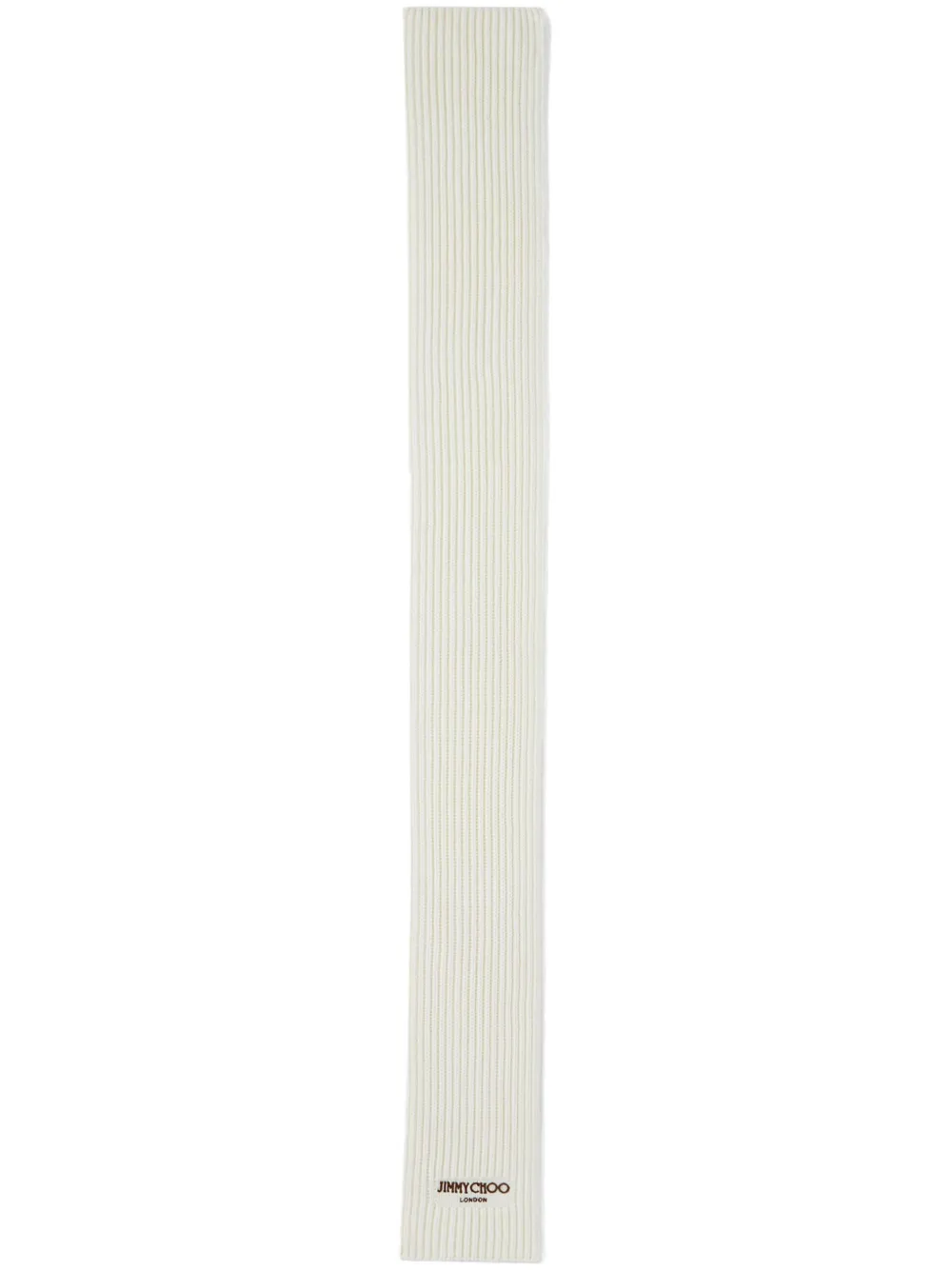 Шарф крупной вязки с вышитым логотипом JIMMY CHOO, белый 
Шарф крупной вязки с вышитым логотипом JIMMY CHOO, белый