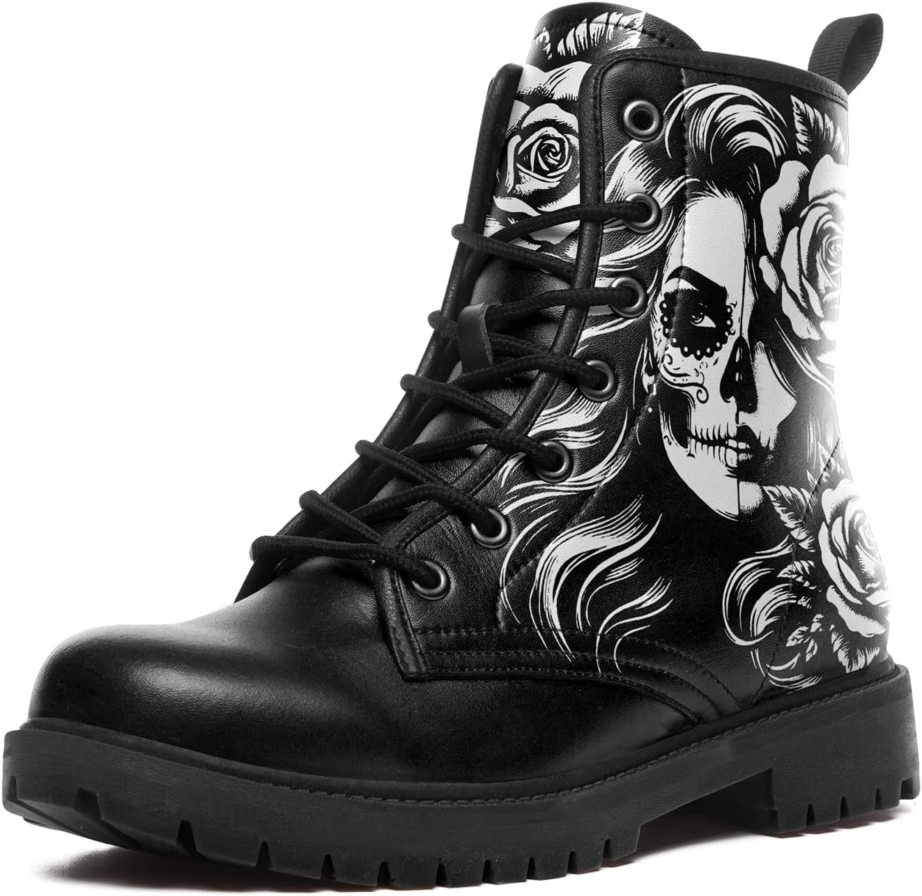 Ботинки в стиле Череп для мужчин и женщин, противоскользящие, в готическом панк-стиле, массивные черные, из веганской кожи, рабочие ботильоны Coolcustomize
Ботинки в стиле Череп для мужчин и женщин, противоскользящие, в готическом панк-стиле, массивные черные, из веганской кожи, рабочие ботильоны Coolcustomize