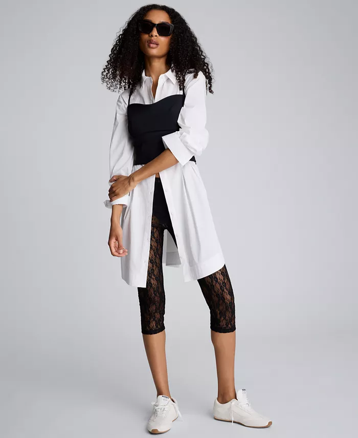 Женское мини-платье-рубашка с рукавами-блузонами Kenneth Cole, белый
Женское мини-платье-рубашка с рукавами-блузонами Kenneth Cole, белый