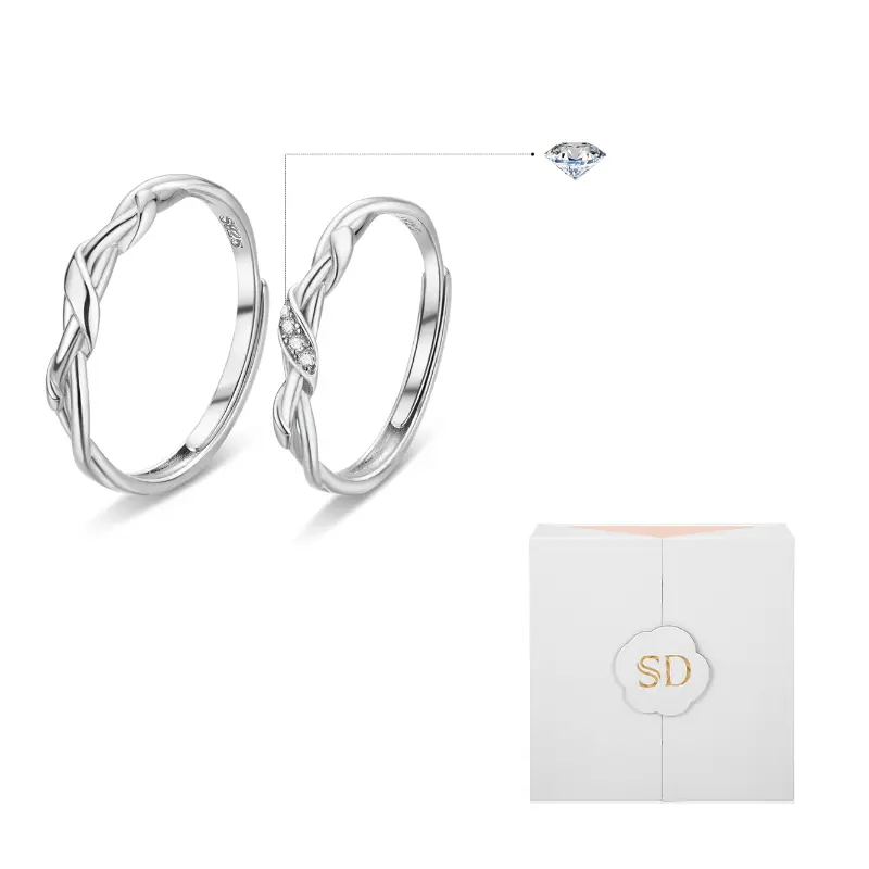 SOFTDORA Комплект из серебра S925 с бриллиантами парное кольцо унисекс
SOFTDORA Комплект из серебра S925 с бриллиантами парное кольцо унисекс