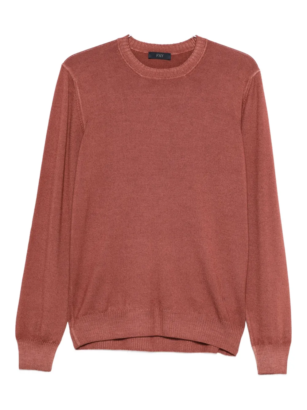 Свитер с круглым вырезом Fay, коричневый
Свитер с круглым вырезом Fay, коричневый
