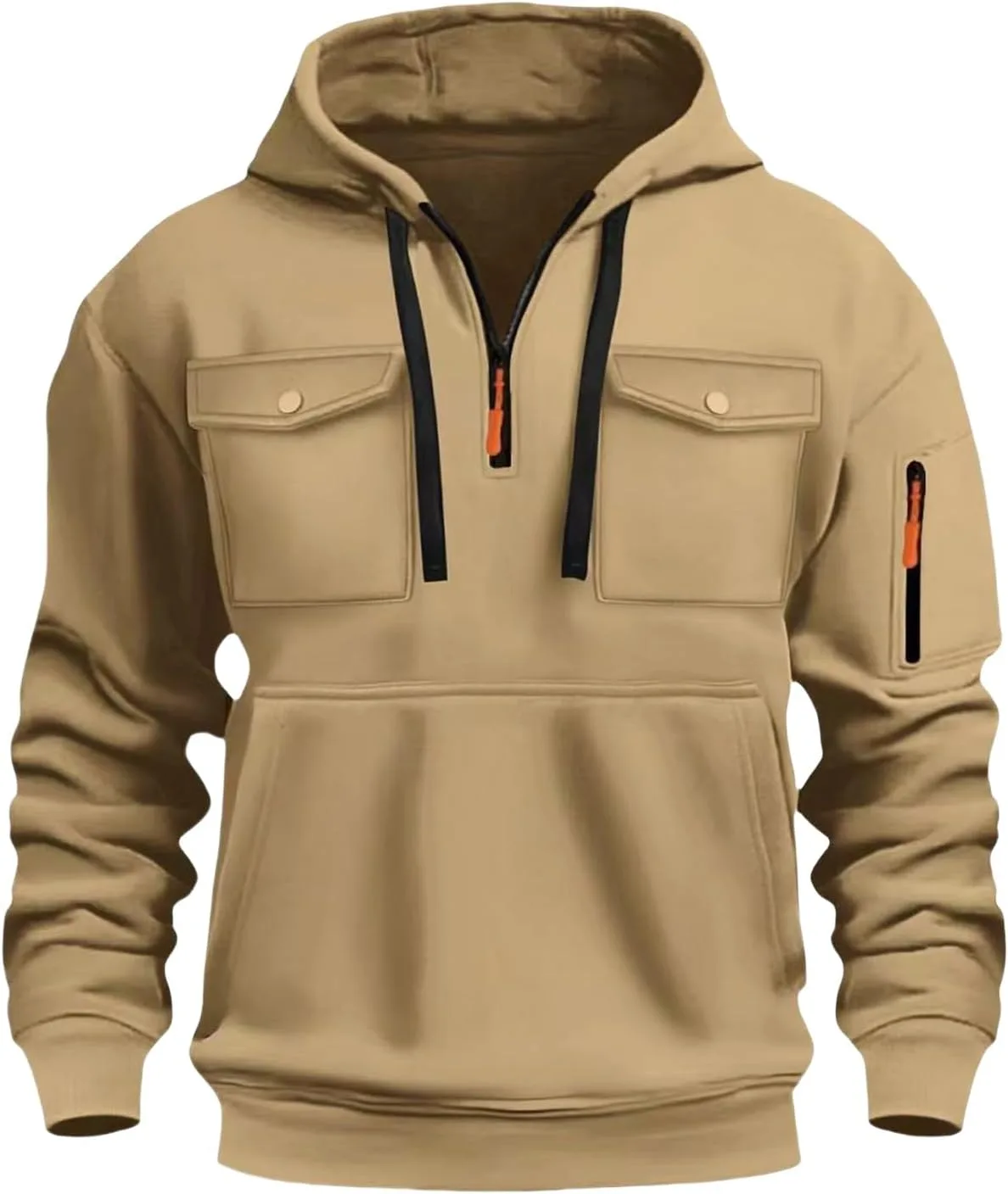Мужская повседневная худи на молнии с подкладкой Tactical Fleece и карманами RSZGSWS
Мужская повседневная худи на молнии с подкладкой Tactical Fleece и карманами RSZGSWS