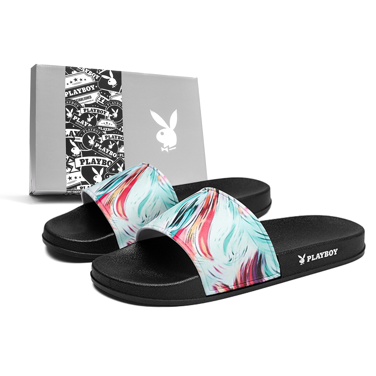 Playboy Слайдеры мужские бело-черные, цвет Black
Playboy Слайдеры мужские бело-черные, цвет Black