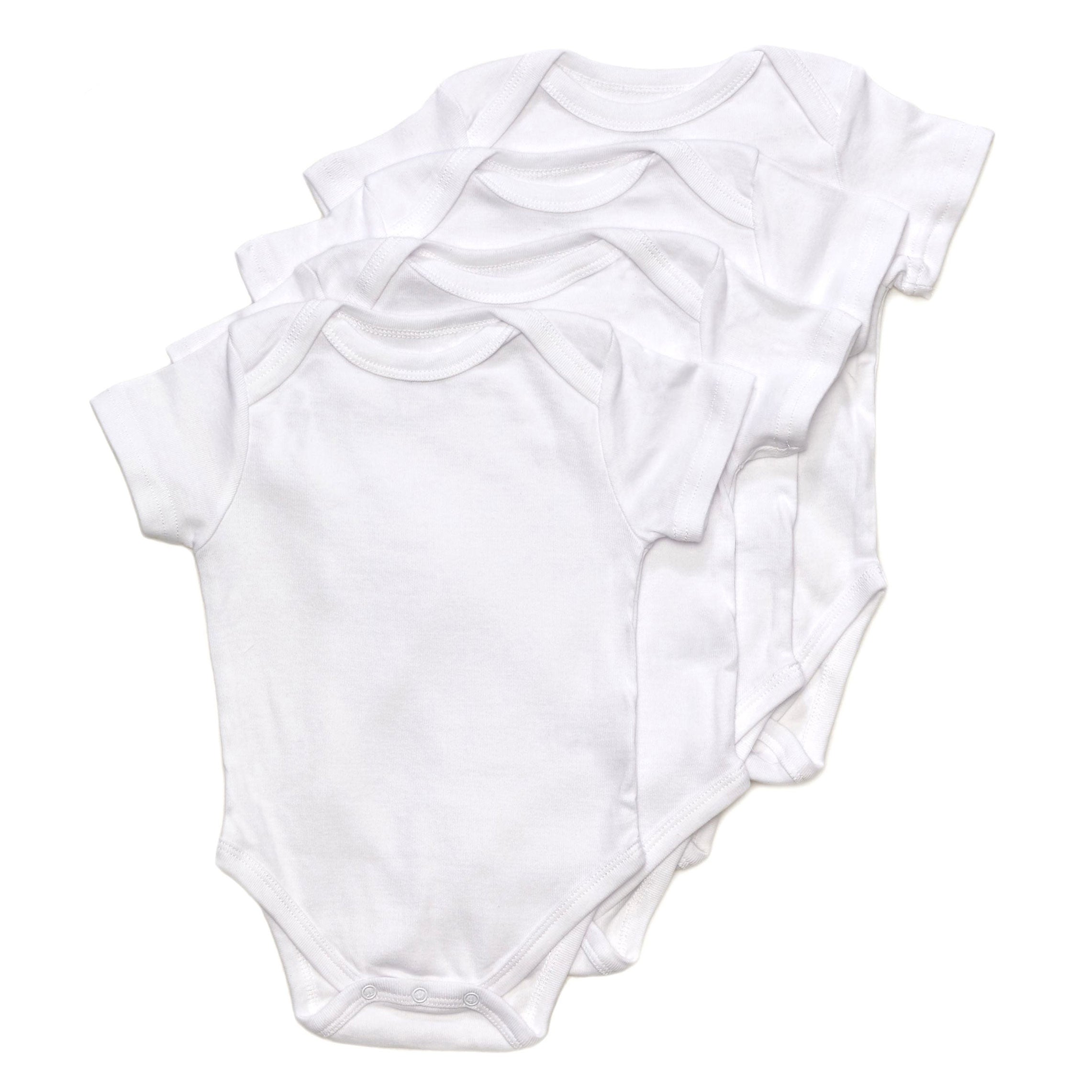 Четыре белых боди с короткими рукавами для малышей Leveret
Четыре белых боди с короткими рукавами для малышей Leveret