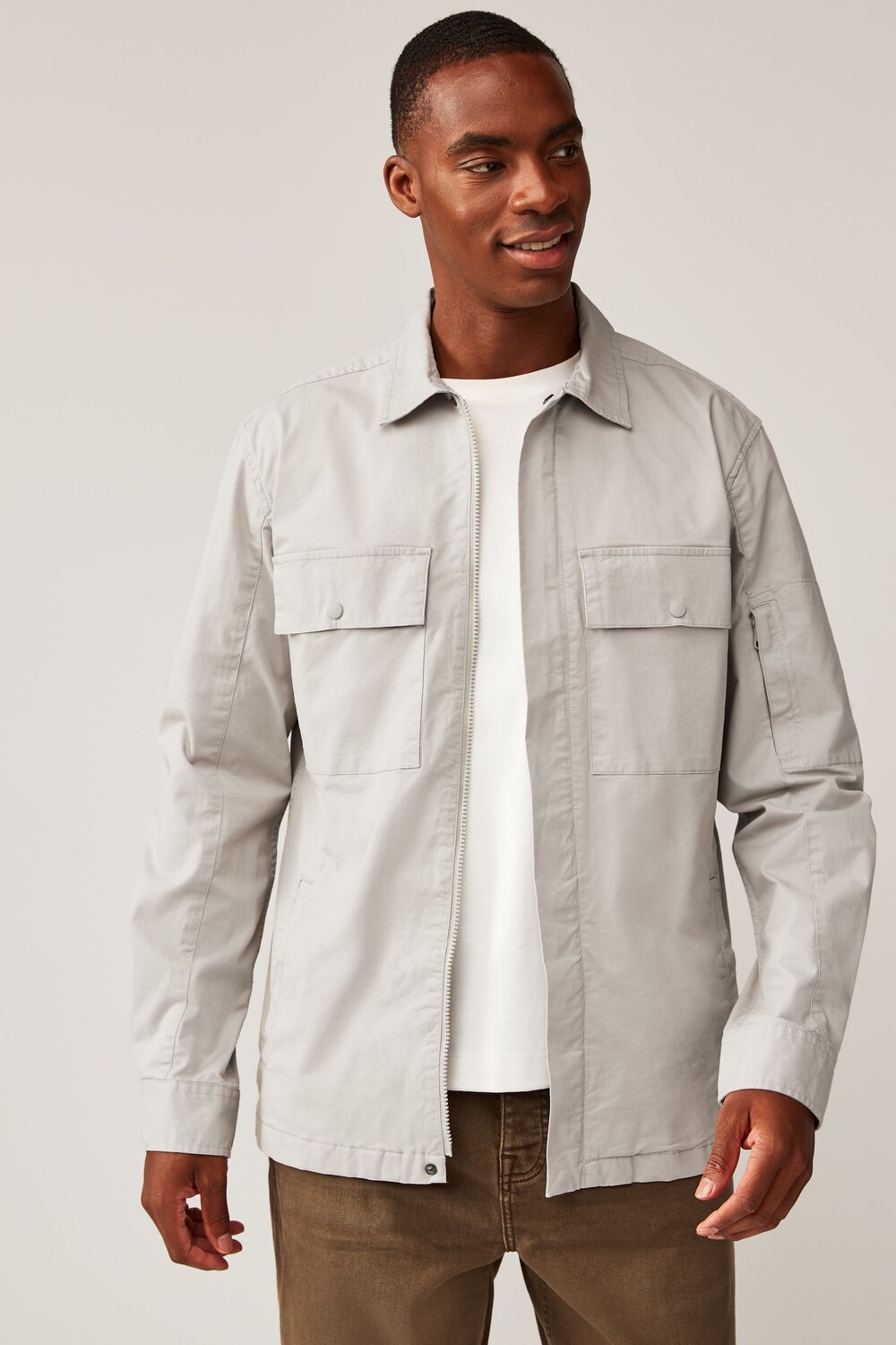 Верхняя рубашка с застежкой молнией Next, серый
Верхняя рубашка с застежкой молнией Next, серый