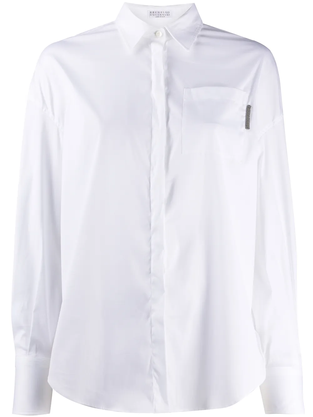 Рубашка с длинными рукавами Brunello Cucinelli, белый
Рубашка с длинными рукавами Brunello Cucinelli, белый