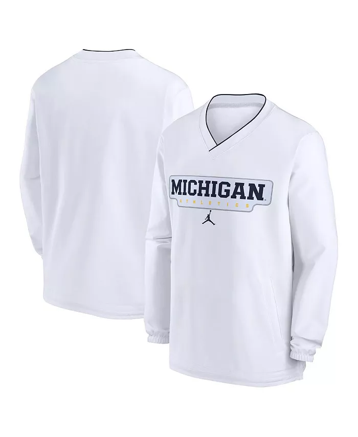 Мужская белая толстовка Michigan Wolverines 2024 Sideline Pullover Windshirt Jordan
Мужская белая толстовка Michigan Wolverines 2024 Sideline Pullover Windshirt Jordan