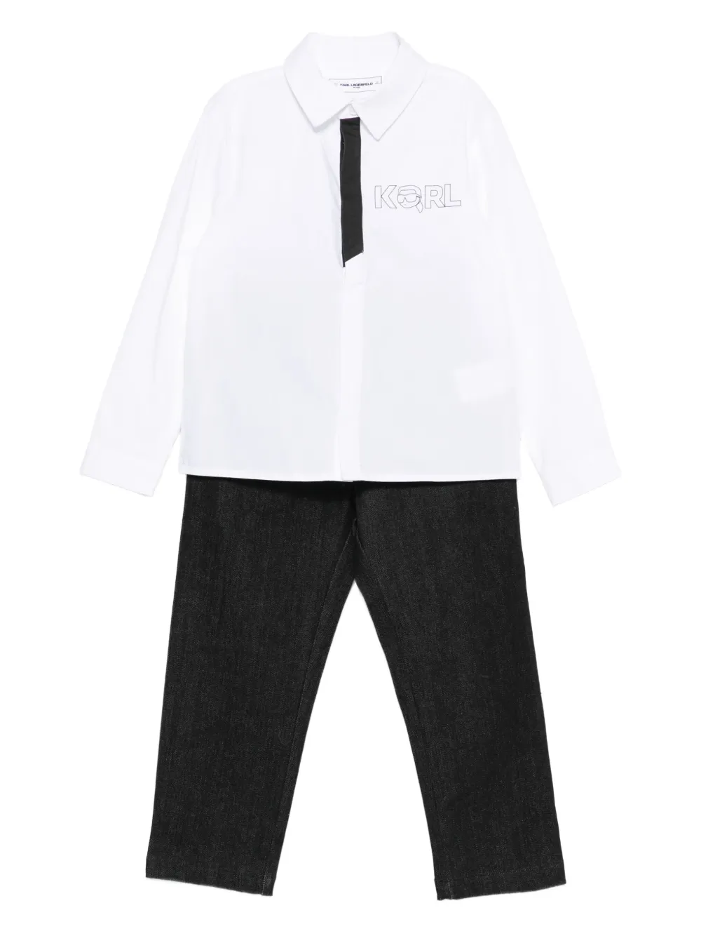 Комплект из топа и брюк с логотипом Karl Lagerfeld Kids, черный
Комплект из топа и брюк с логотипом Karl Lagerfeld Kids, черный