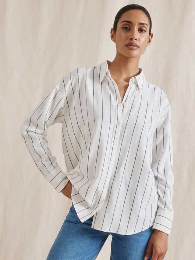 Рубашка оверсайз в широкую полоску Albaray, белый
Рубашка оверсайз в широкую полоску Albaray, белый