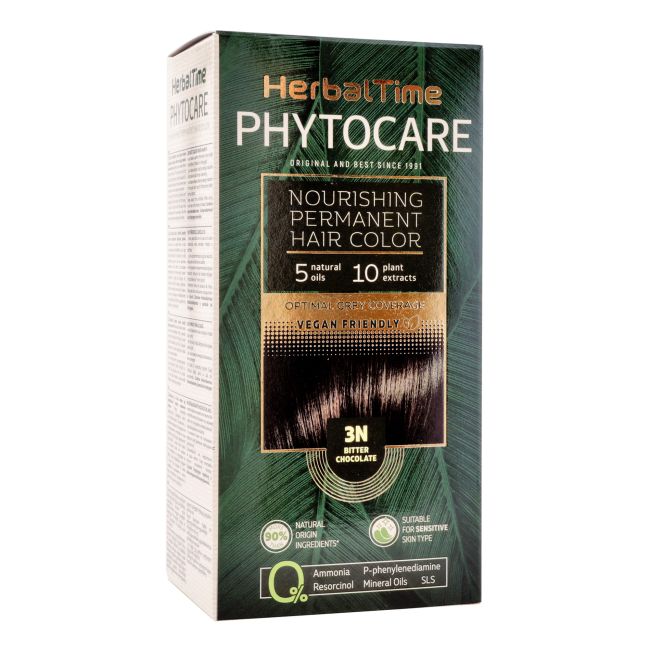 Питательная стойкая краска для волос Phytocare Herbal Time, цвет 3n bitter chocolate
Питательная стойкая краска для волос Phytocare Herbal Time, цвет 3n bitter chocolate