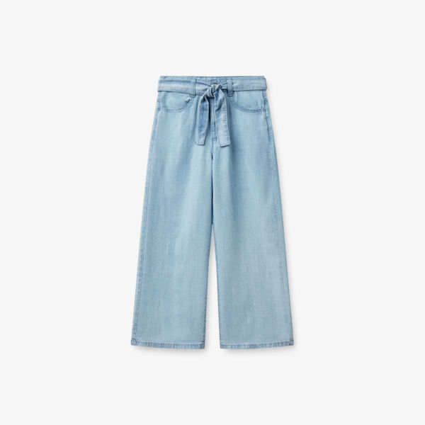 Джинсы широкие Benetton с поясом на талии, голубой
Джинсы широкие Benetton с поясом на талии, голубой