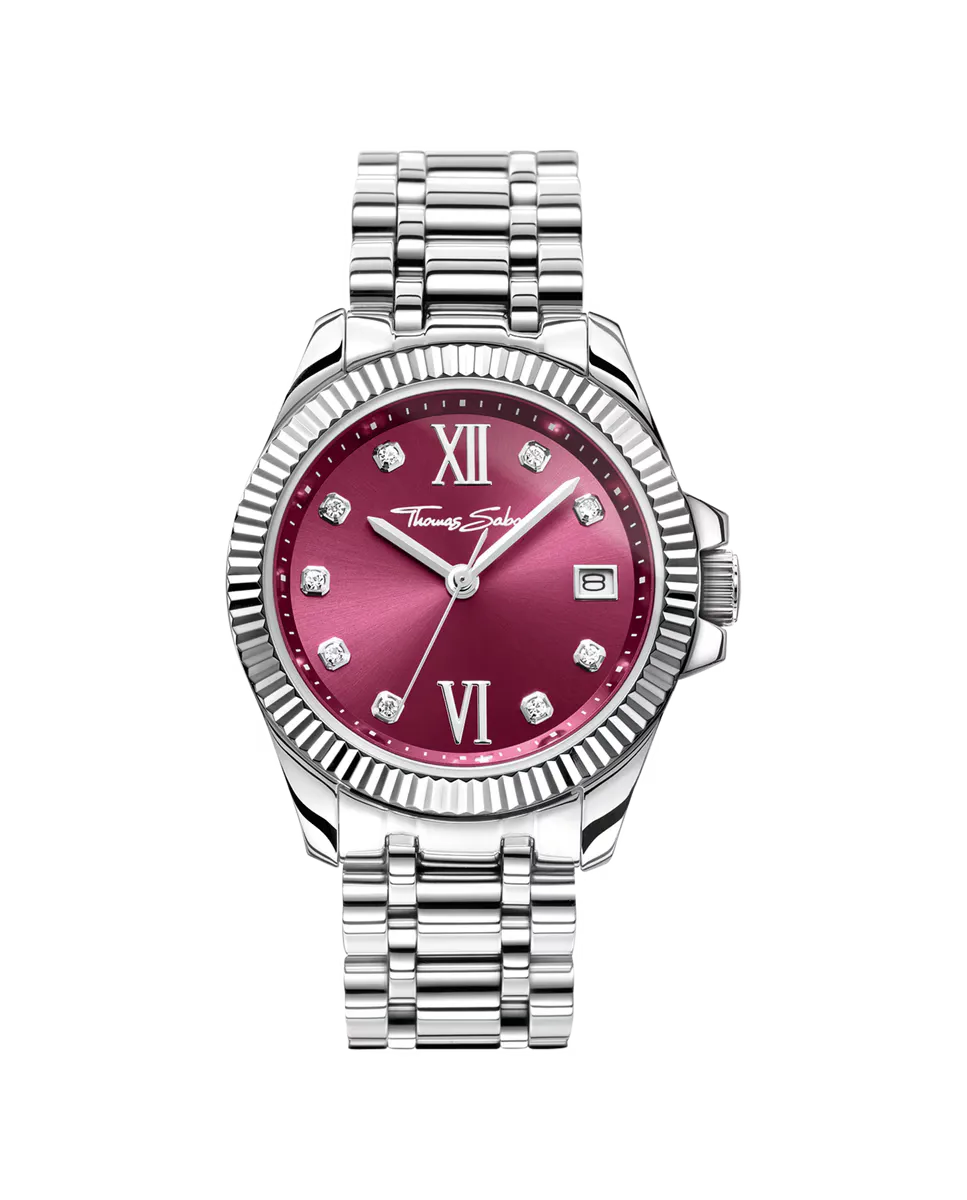 Женские часы Divine Burgundy с красным циферблатом и серебром с белыми камнями Thomas Sabo, серебряный
Женские часы Divine Burgundy с красным циферблатом и серебром с белыми камнями Thomas Sabo, серебряный