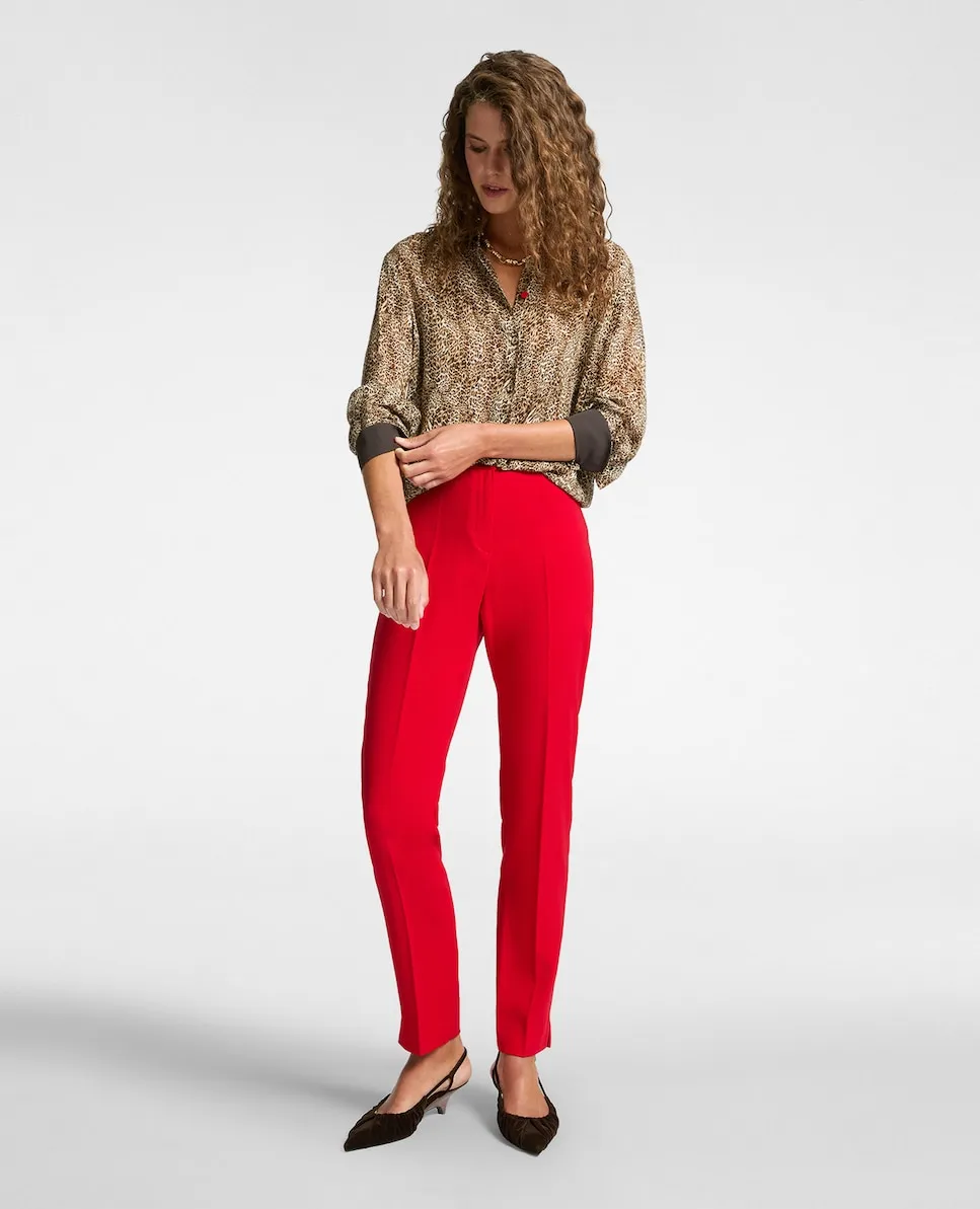 Женские узкие брюки слим фит из эластичной ткани Elena Miró, красный
Женские узкие брюки слим фит из эластичной ткани Elena Miró, красный