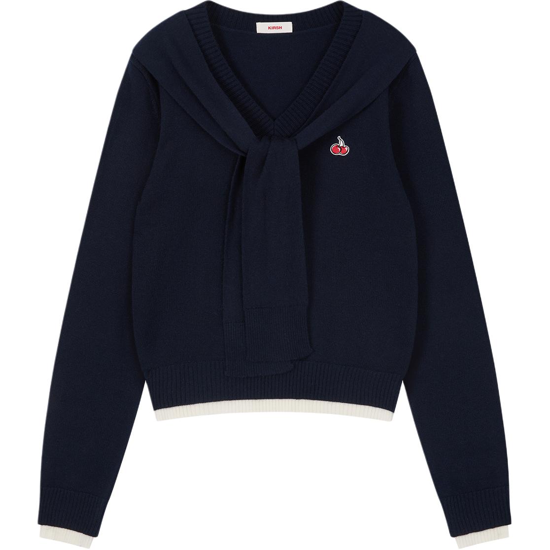 SS26 Свитер женский V-образный вырез умеренный макет двойной Kirsh, темно-синий
SS26 Свитер женский V-образный вырез умеренный макет двойной Kirsh, темно-синий