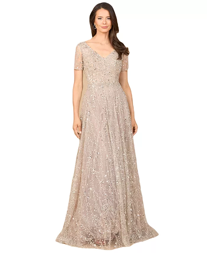 Женское бальное платье с короткими рукавами и V-образным вырезом, расшитое бисером Lara, розовый
Женское бальное платье с короткими рукавами и V-образным вырезом, расшитое бисером Lara, розовый