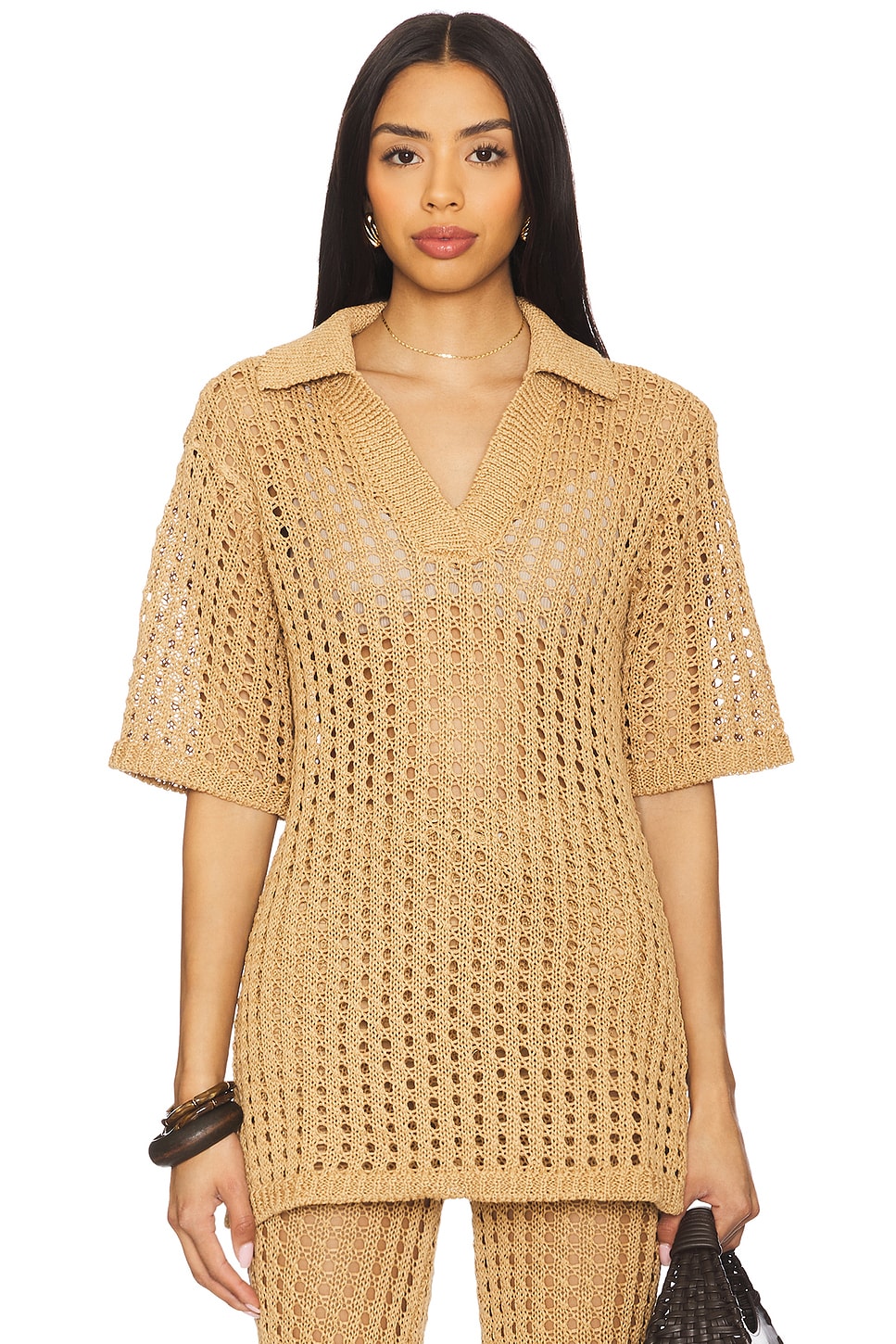 Топ поло вязаный "Brisas" Simonmiller, natural
Топ поло вязаный "Brisas" Simonmiller, natural