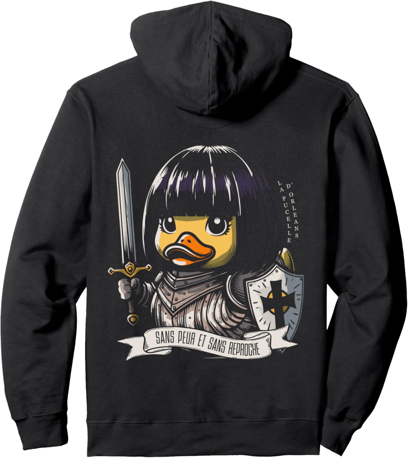 Худи с изображением резиновой уточки Жанны д'Арк и французской уточки Pssel Dollean Jeanne D'Arc Rubber Ducky France Saint, черный
Худи с изображением резиновой уточки Жанны д'Арк и французской уточки Pssel Dollean Jeanne D'Arc Rubber Ducky France Saint, черный